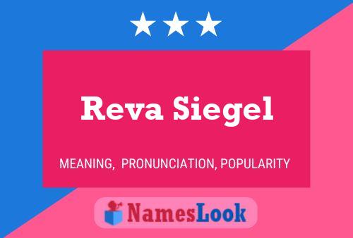 Reva Siegel 名字海报