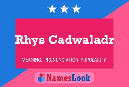 Rhys Cadwaladr 名字海报