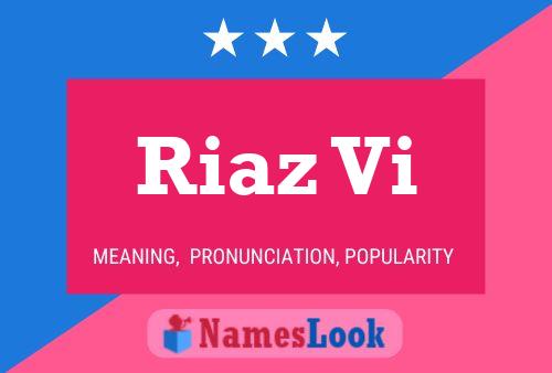 Riaz Vi 名字海报