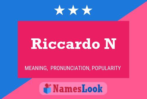 Riccardo N 名字海报