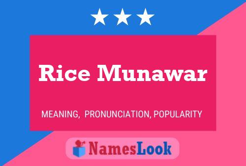 Rice Munawar 名字海报