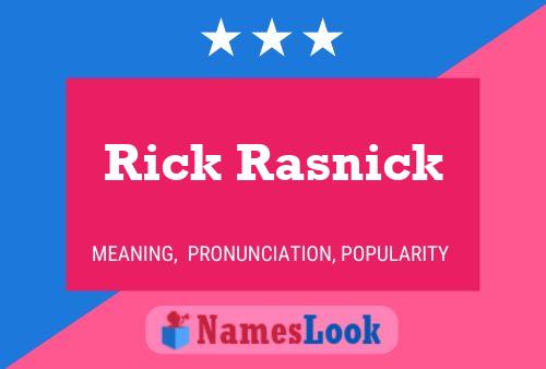 Rick Rasnick 名字海报