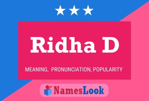 Ridha D 名字海报