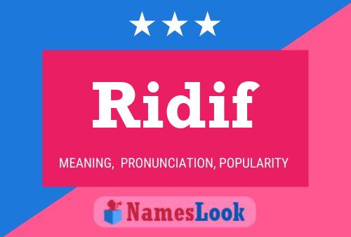 Ridif 名字海报