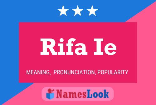 Rifa Ie 名字海报