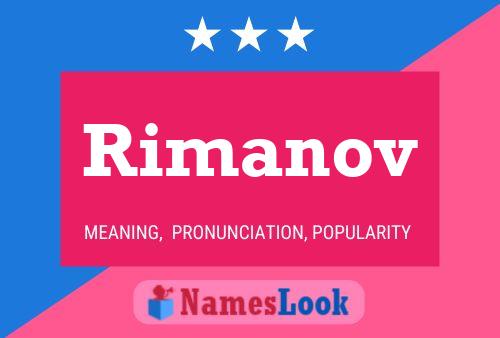 Rimanov 名字海报