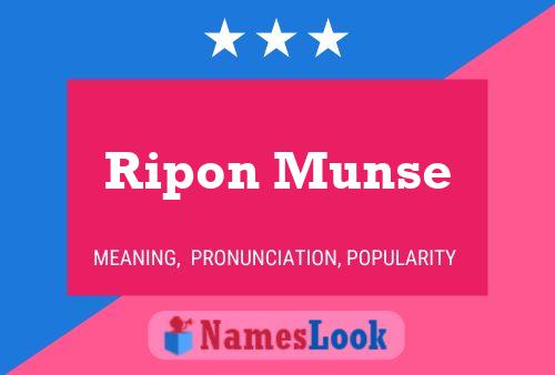 Ripon Munse 名字海报