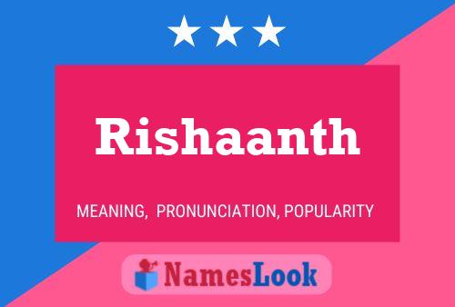 Rishaanth 名字海报