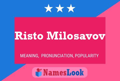 Risto Milosavov 名字海报