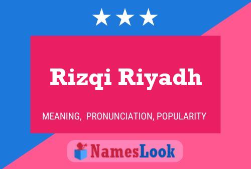 Rizqi Riyadh 名字海报