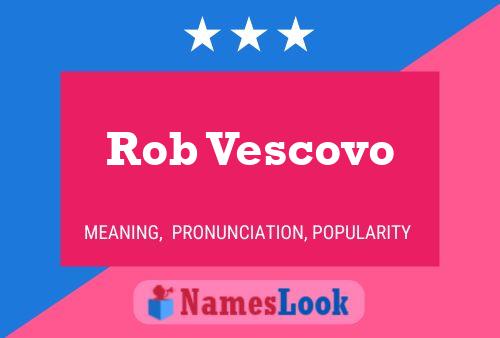 Rob Vescovo 名字海报