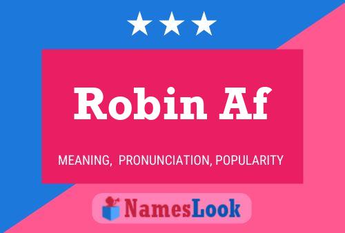 Robin Af 名字海报