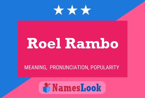 Roel Rambo 名字海报