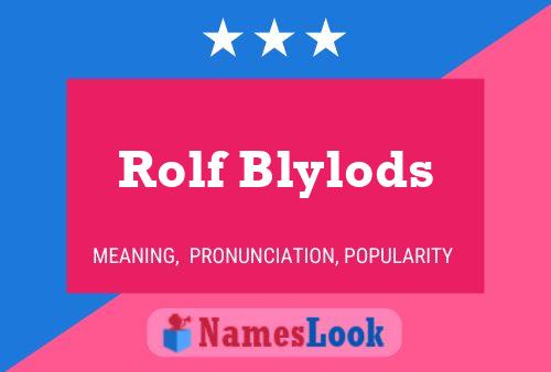 Rolf Blylods 名字海报