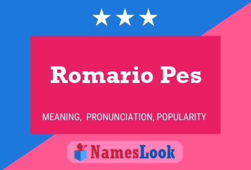 Romario Pes 名字海报