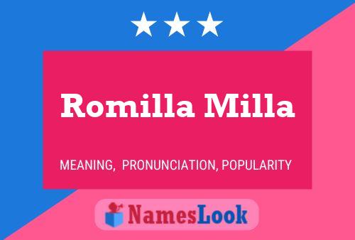 Romilla Milla 名字海报