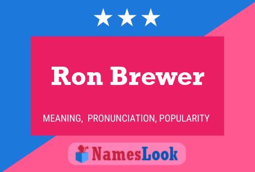 Ron Brewer 名字海报