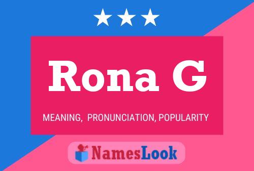 Rona G 名字海报