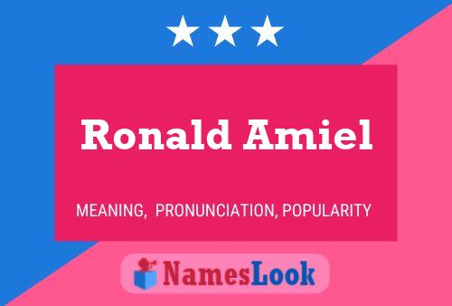 Ronald Amiel 名字海报