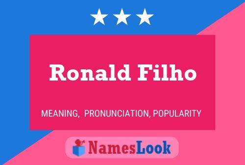 Ronald Filho 名字海报