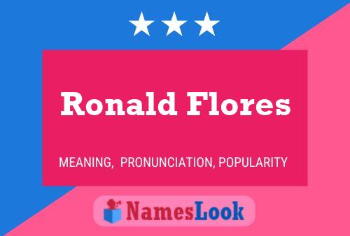 Ronald Flores 名字海报