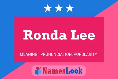 Ronda Lee 名字海报