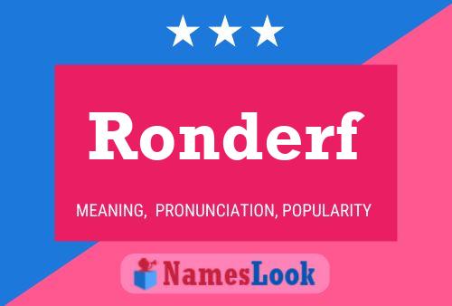 Ronderf 名字海报