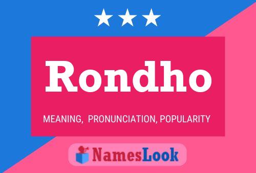 Rondho 名字海报