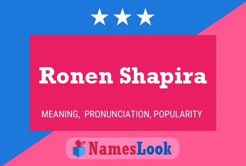 Ronen Shapira 名字海报