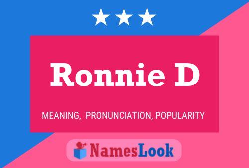 Ronnie D 名字海报