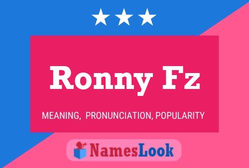 Ronny Fz 名字海报