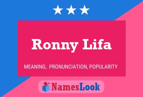 Ronny Lifa 名字海报