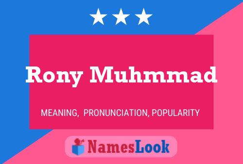 Rony Muhmmad 名字海报