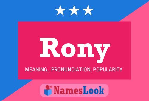 Rony 名字海报