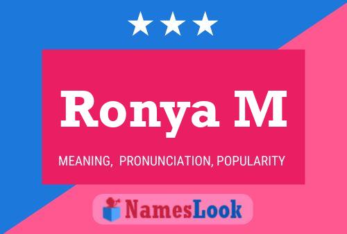 Ronya M 名字海报