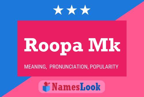 Roopa Mk 名字海报