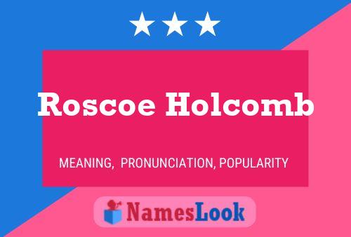 Roscoe Holcomb 名字海报