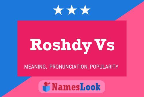 Roshdy Vs 名字海报