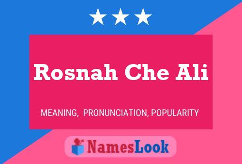 Rosnah Che Ali 名字海报