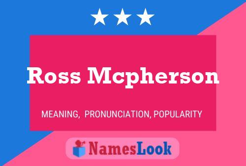 Ross Mcpherson 名字海报