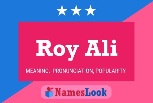 Roy Ali 名字海报