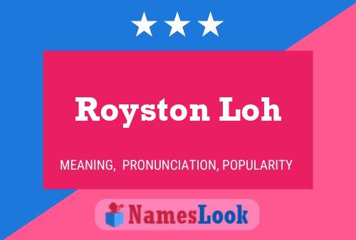 Royston Loh 名字海报