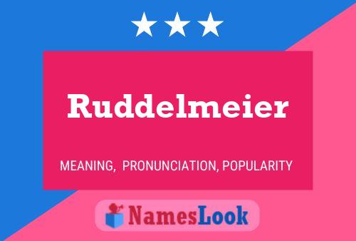 Ruddelmeier 名字海报