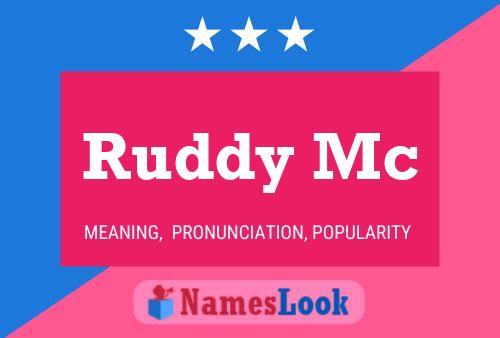 Ruddy Mc 名字海报