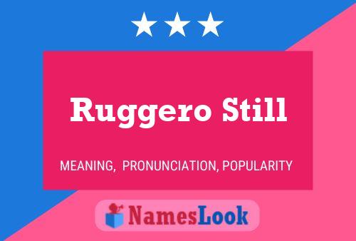 Ruggero Still 名字海报