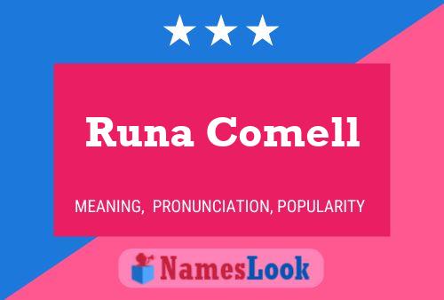 Runa Comell 名字海报