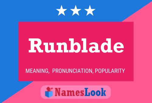 Runblade 名字海报