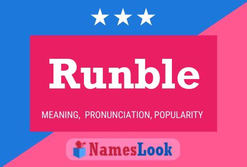 Runble 名字海报