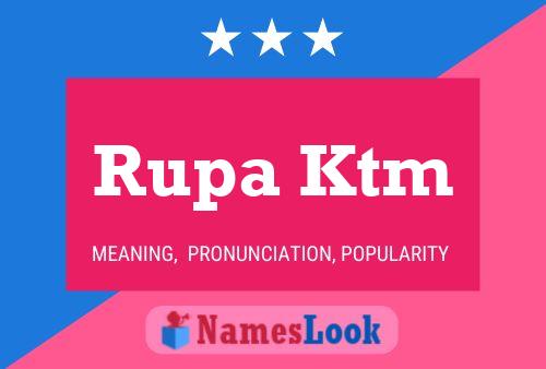 Rupa Ktm 名字海报