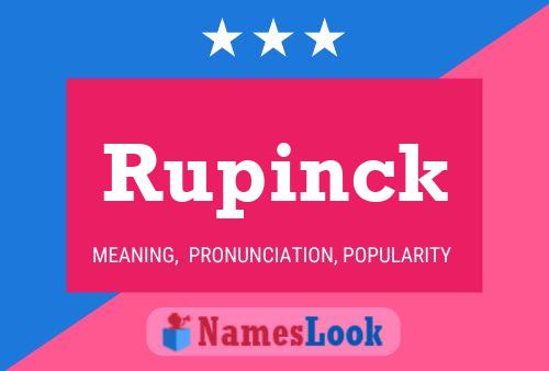 Rupinck 名字海报